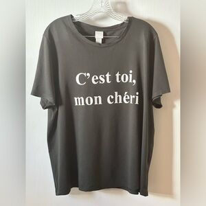 H&M Blackish Gray T-Shirt